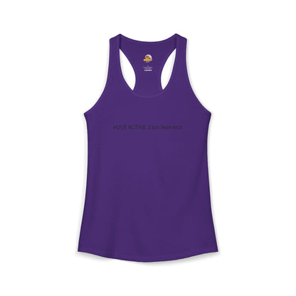 Women's "Live Active. Stay Inspired." Tank (Black Logo)