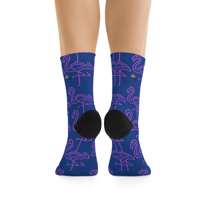 Tropical Flamingo Socks | Eco-Friendly Novelty Socks for Women | Fun Gift for Birthdays, Summer Parties, and Eco-Conscious Friends