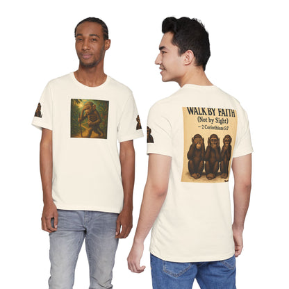Walk By Faith Tee: Unisex Short Sleeve Shirt, Motivational Tee