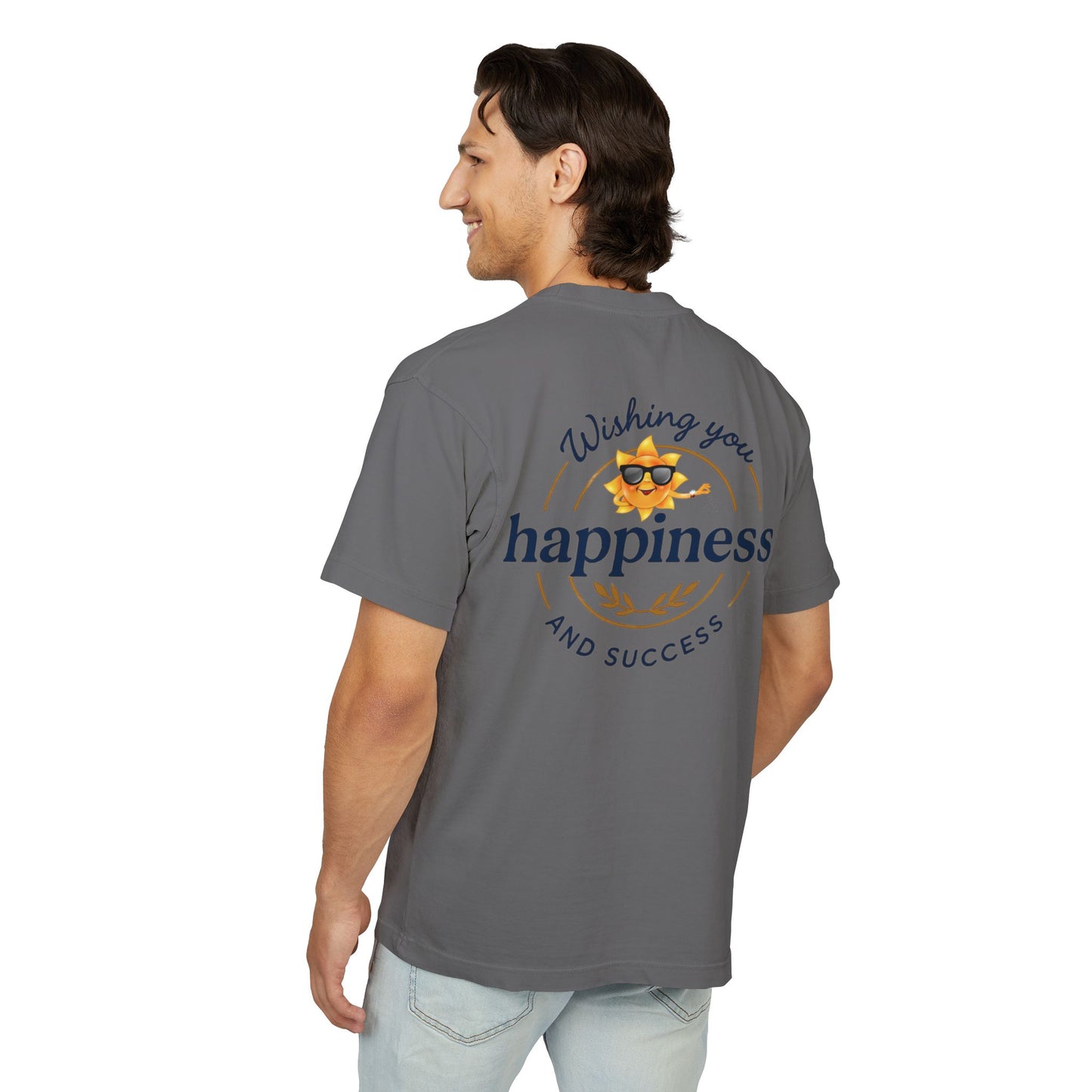 “Live Active. Stay Inspired.” with Happiness & Success — Boxy Graphic T-Shirt