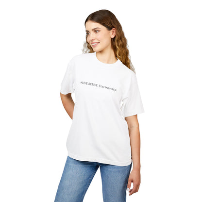 “Live Active. Stay Inspired.” with Happiness & Success — Boxy Graphic T-Shirt