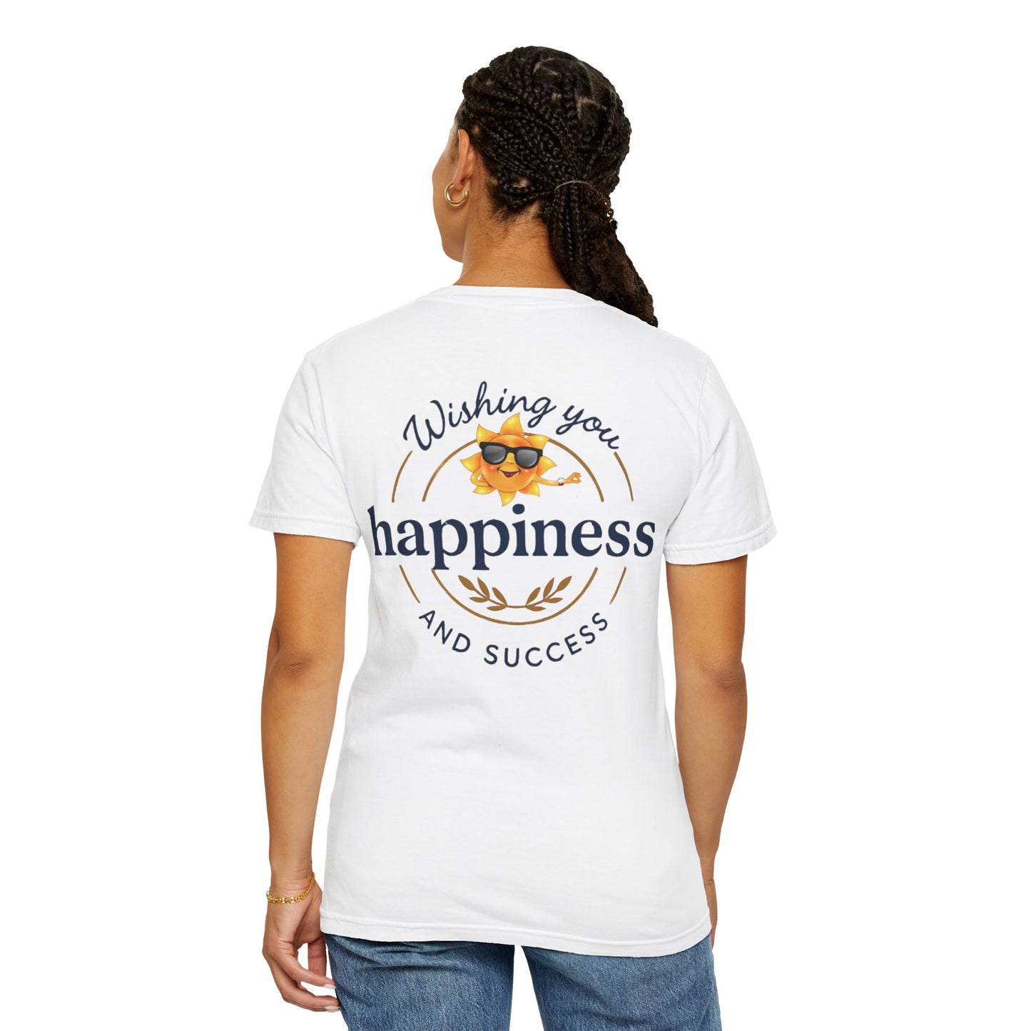 Wishing You Happiness Unisex T-Shirt, Casual Wear, Gift for Friends, Positive Vibes Tee, Summer Style, Motivational Clothing