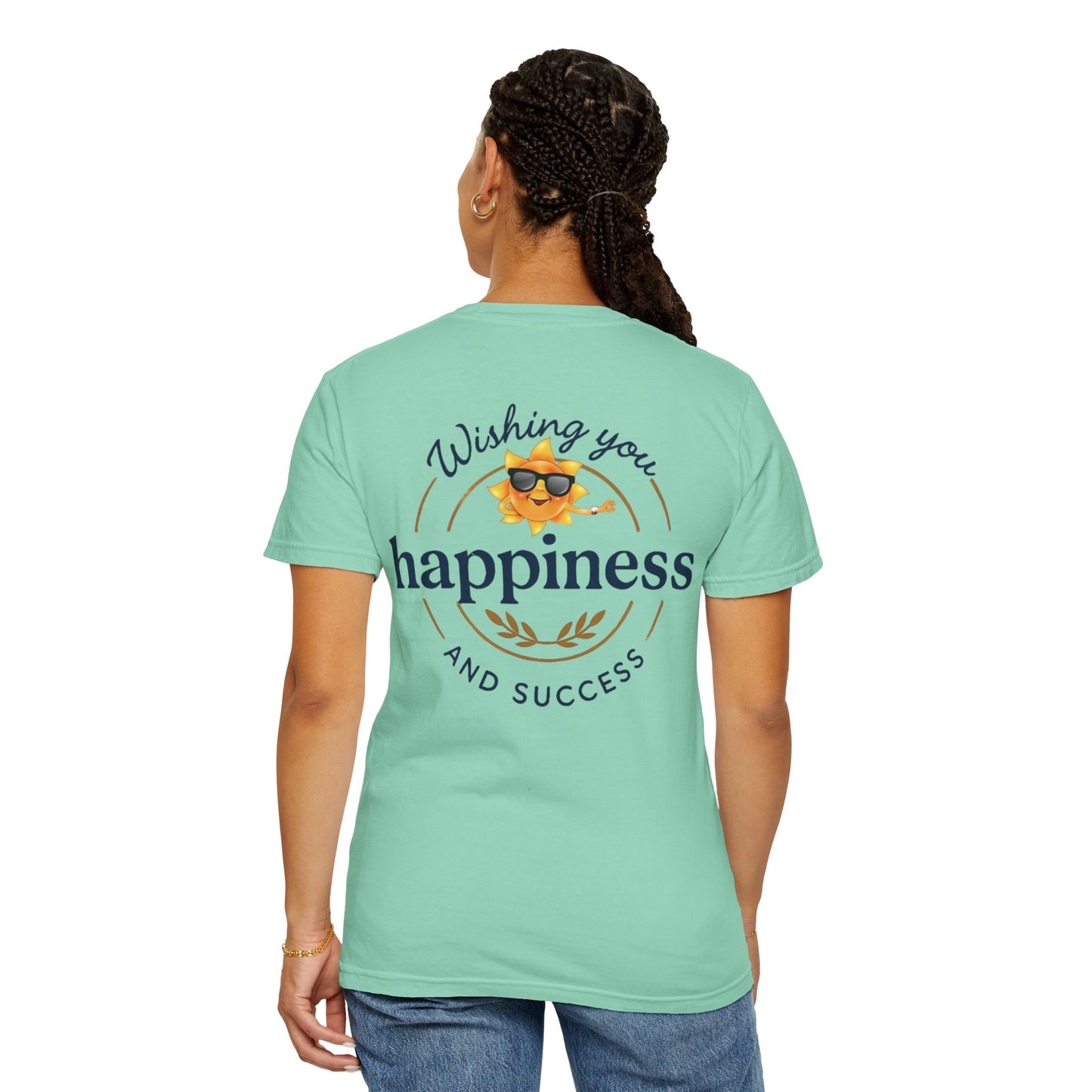 Wishing You Happiness Unisex T-Shirt, Casual Wear, Gift for Friends, Positive Vibes Tee, Summer Style, Motivational Clothing