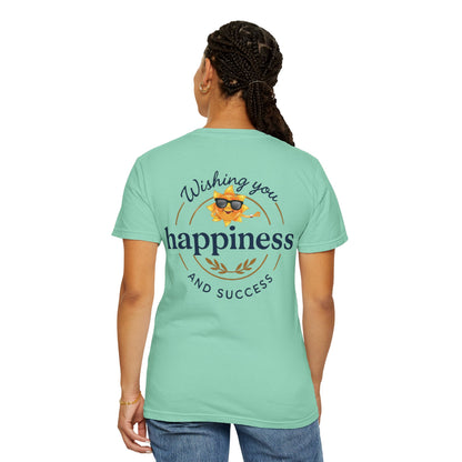 Wishing You Happiness Unisex T-Shirt, Casual Wear, Gift for Friends, Positive Vibes Tee, Summer Style, Motivational Clothing