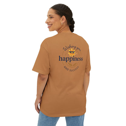 Heavenlyhigh T-Shirt — "Wishing You Happiness and Success" with Sun Logo Graphic Tee