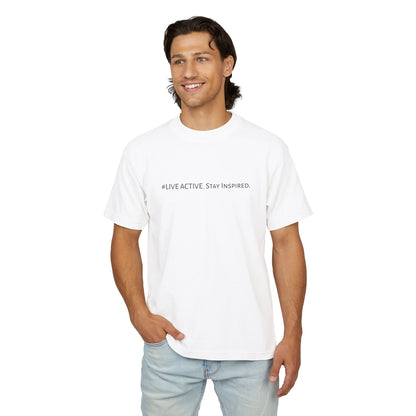 “Live Active. Stay Inspired.” with Happiness & Success — Boxy Graphic T-Shirt