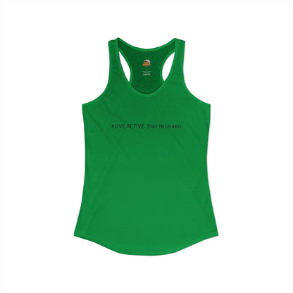 Women's "Live Active. Stay Inspired." Tank (Black Logo)