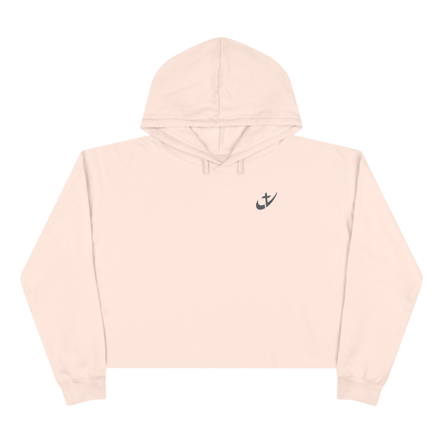 Cropped Hoodie — Heavenhighly Swoosh Chest Logo