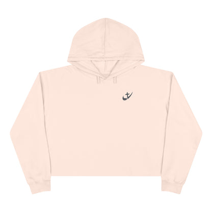 Cropped Hoodie — Heavenhighly Swoosh Chest Logo