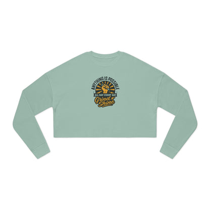 Grind & Shine Cropped Sweatshirt — Positive Vibes Women's Crop Top