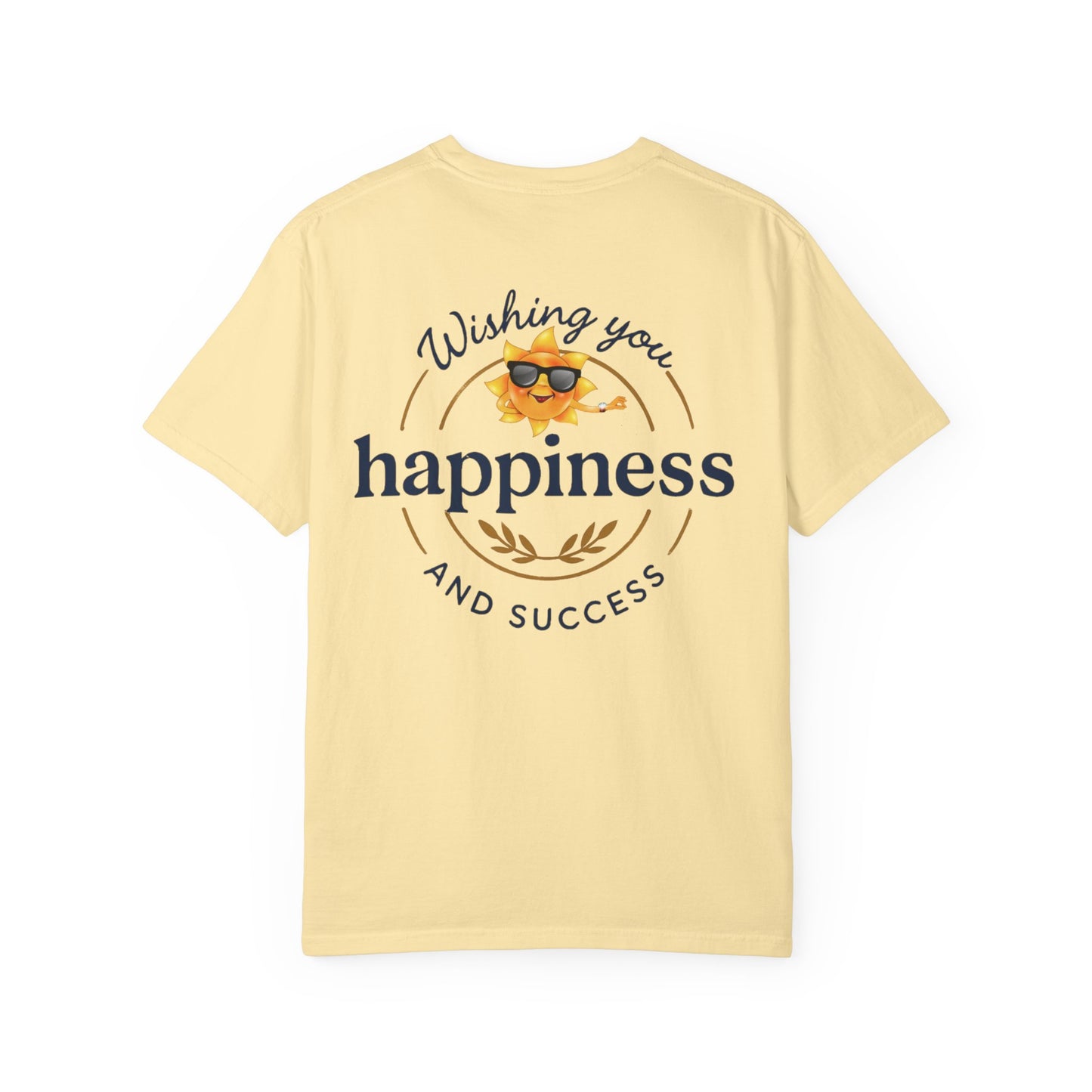 Wishing You Happiness & Success Swoosh Cross T-Shirt, Positive Vibes Motivational Clothing