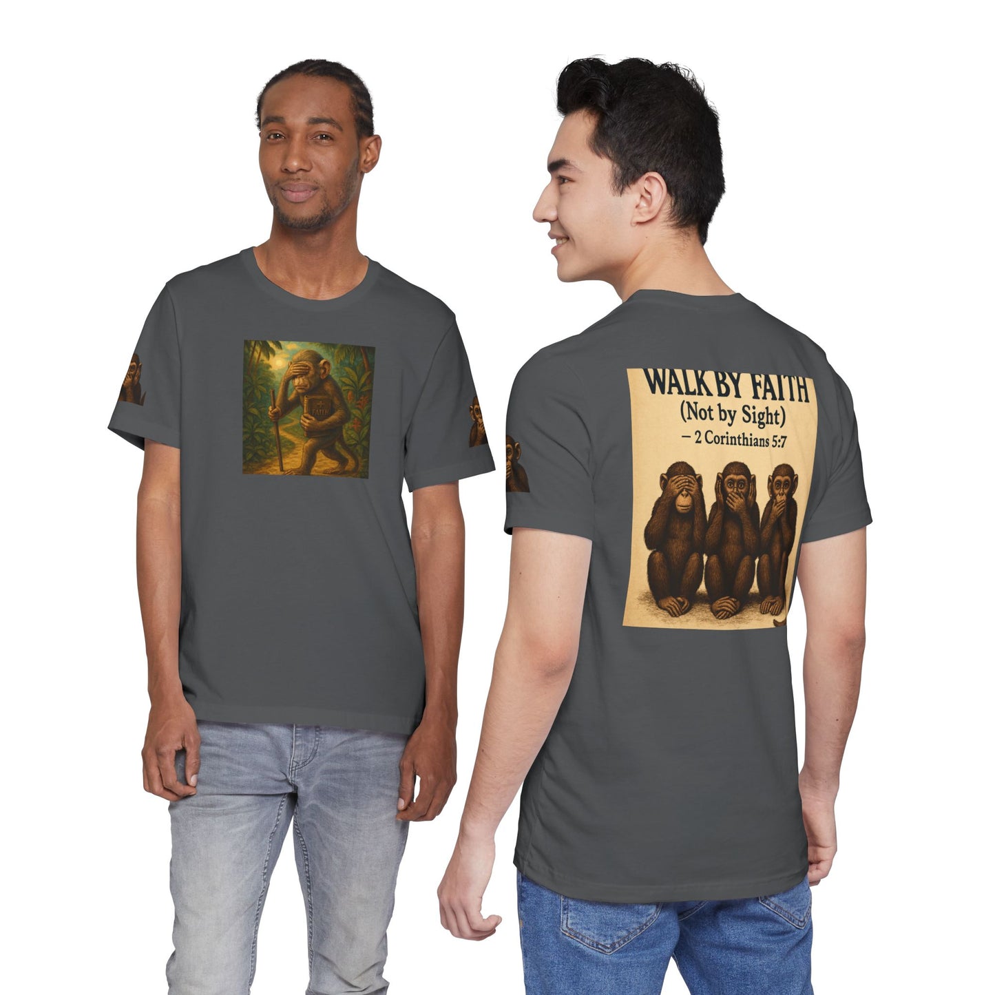 Walk By Faith Tee: Unisex Short Sleeve Shirt, Motivational Tee