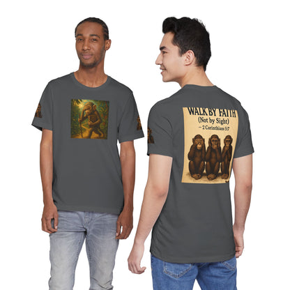 Walk By Faith Tee: Unisex Short Sleeve Shirt, Motivational Tee
