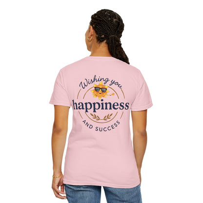 Wishing You Happiness Unisex T-Shirt, Casual Wear, Gift for Friends, Positive Vibes Tee, Summer Style, Motivational Clothing