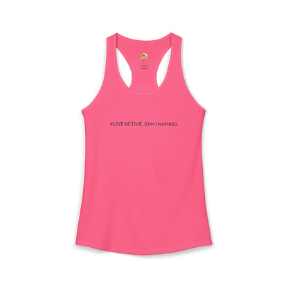 Women's "Live Active. Stay Inspired." Tank (Black Logo)