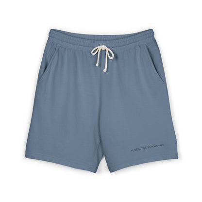 "Live Active. Stay Inspired." Sweat Shorts — Lightweight Casual Lounge Shorts (Black Logo)