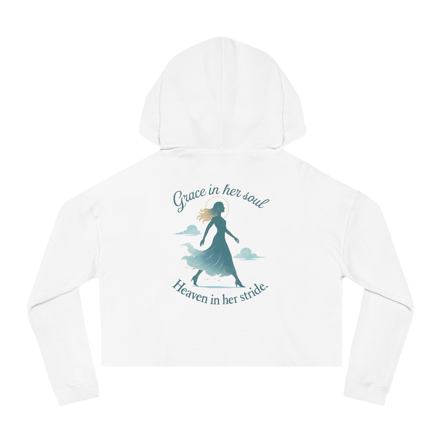 Grace-Inspired Cropped Hoodie for Women, Relaxed Fit, Spiritual Gift, Inspirational Apparel, Cute Layering Piece
