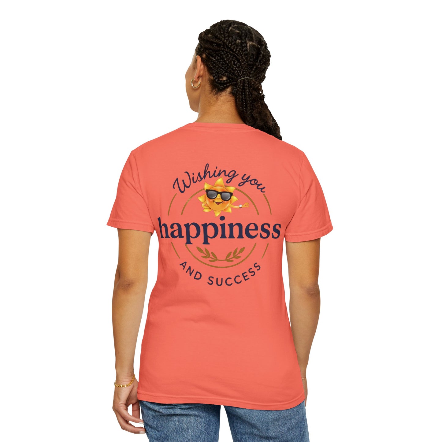 Wishing You Happiness Unisex T-Shirt, Casual Wear, Gift for Friends, Positive Vibes Tee, Summer Style, Motivational Clothing