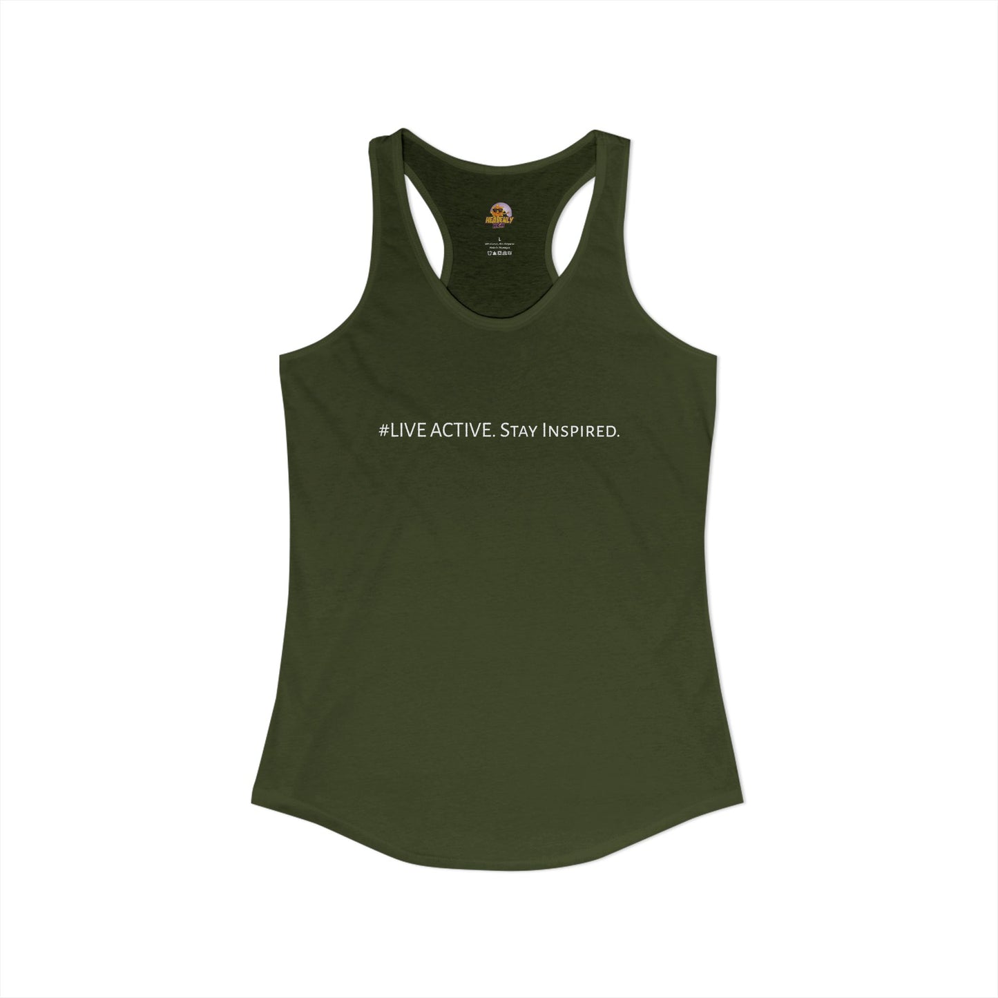 Women's "Live Active. Stay Inspired." Tank (White Logo)