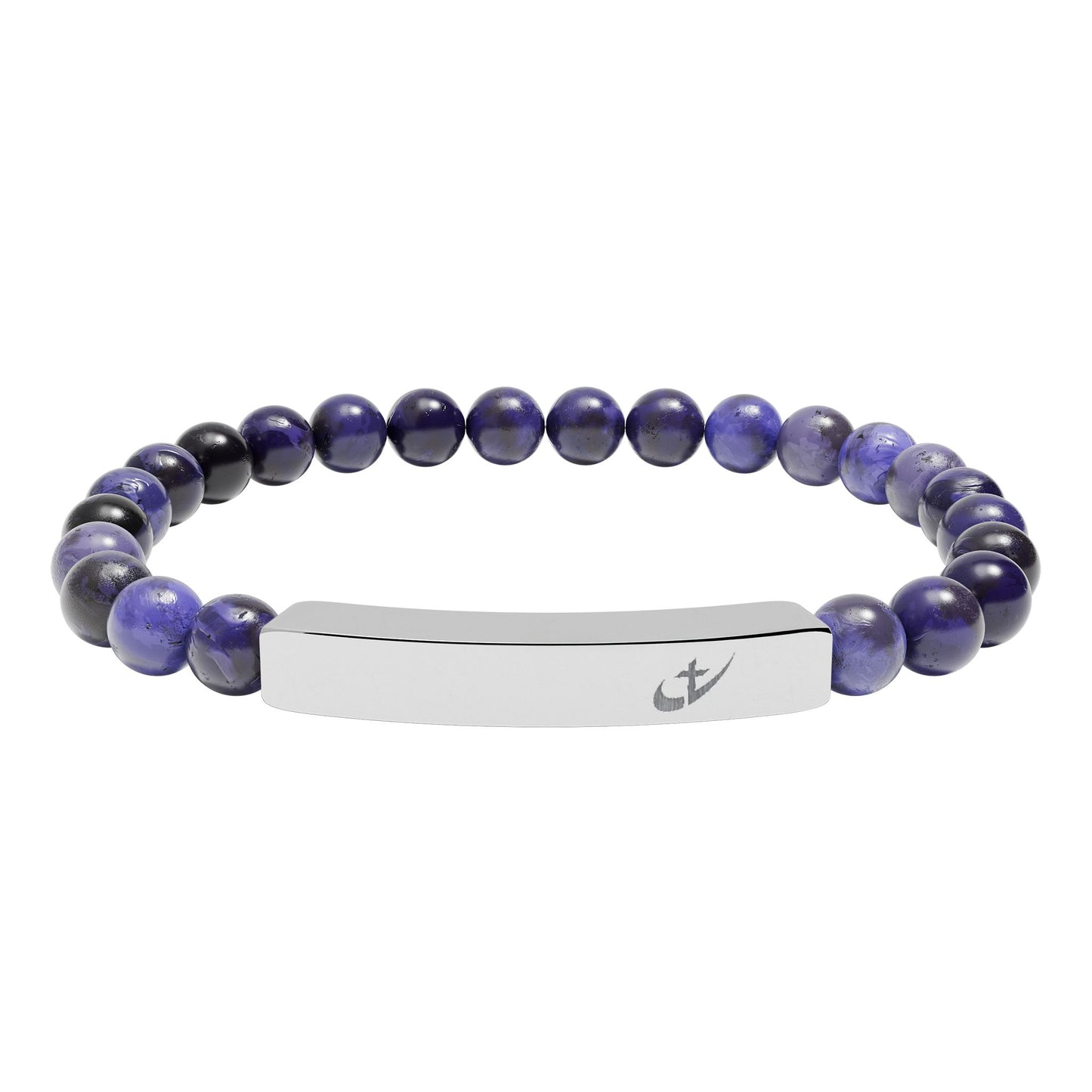 HeavenlyHigh Swoosh Beaded Bracelets — Natural Stone Stretch Bar Bracelets