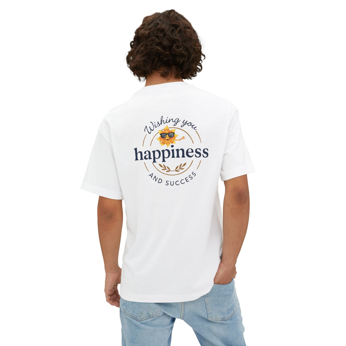 Heavenlyhigh T-Shirt — "Wishing You Happiness and Success" with Sun Logo Graphic Tee
