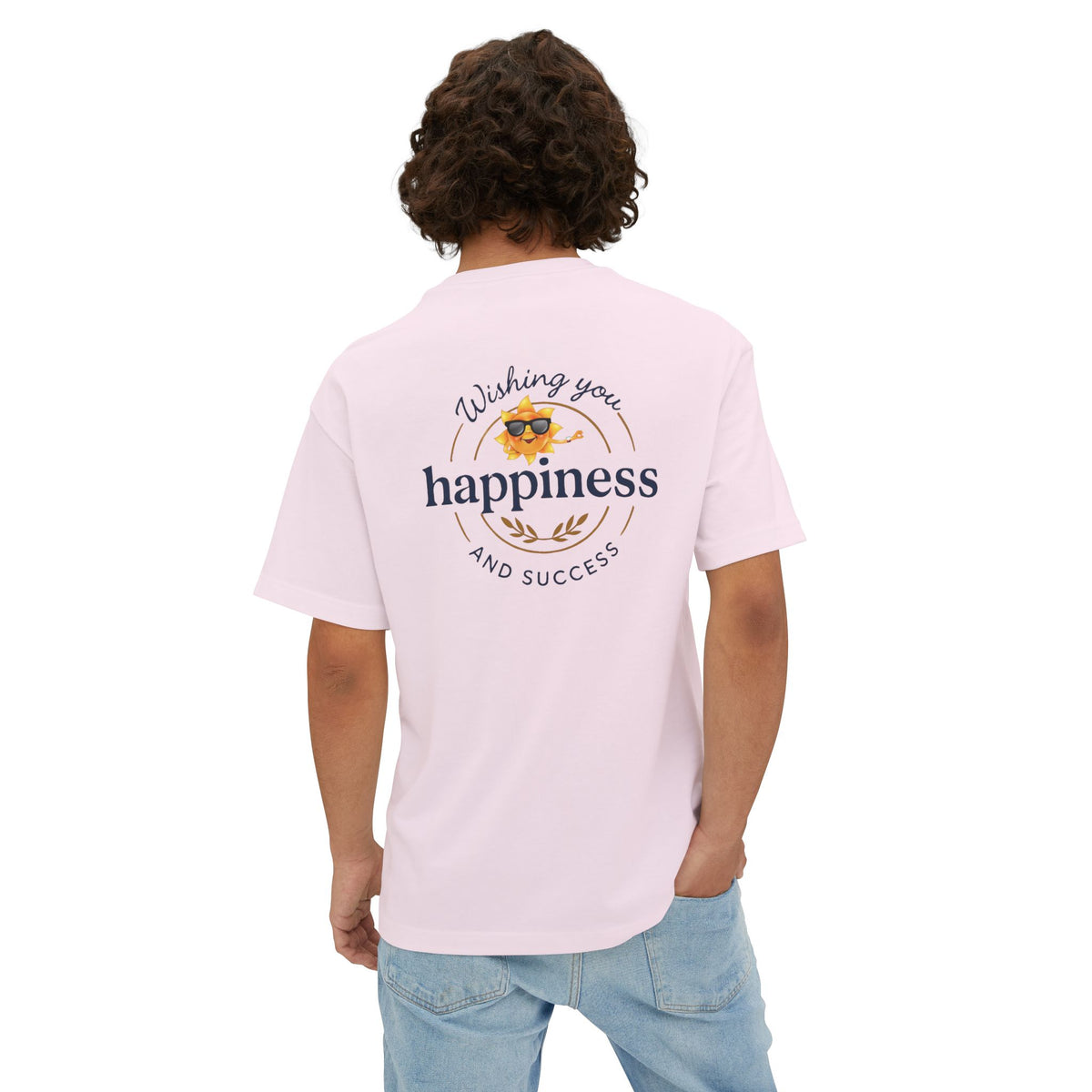Heavenlyhigh T-Shirt — "Wishing You Happiness and Success" with Sun Logo Graphic Tee