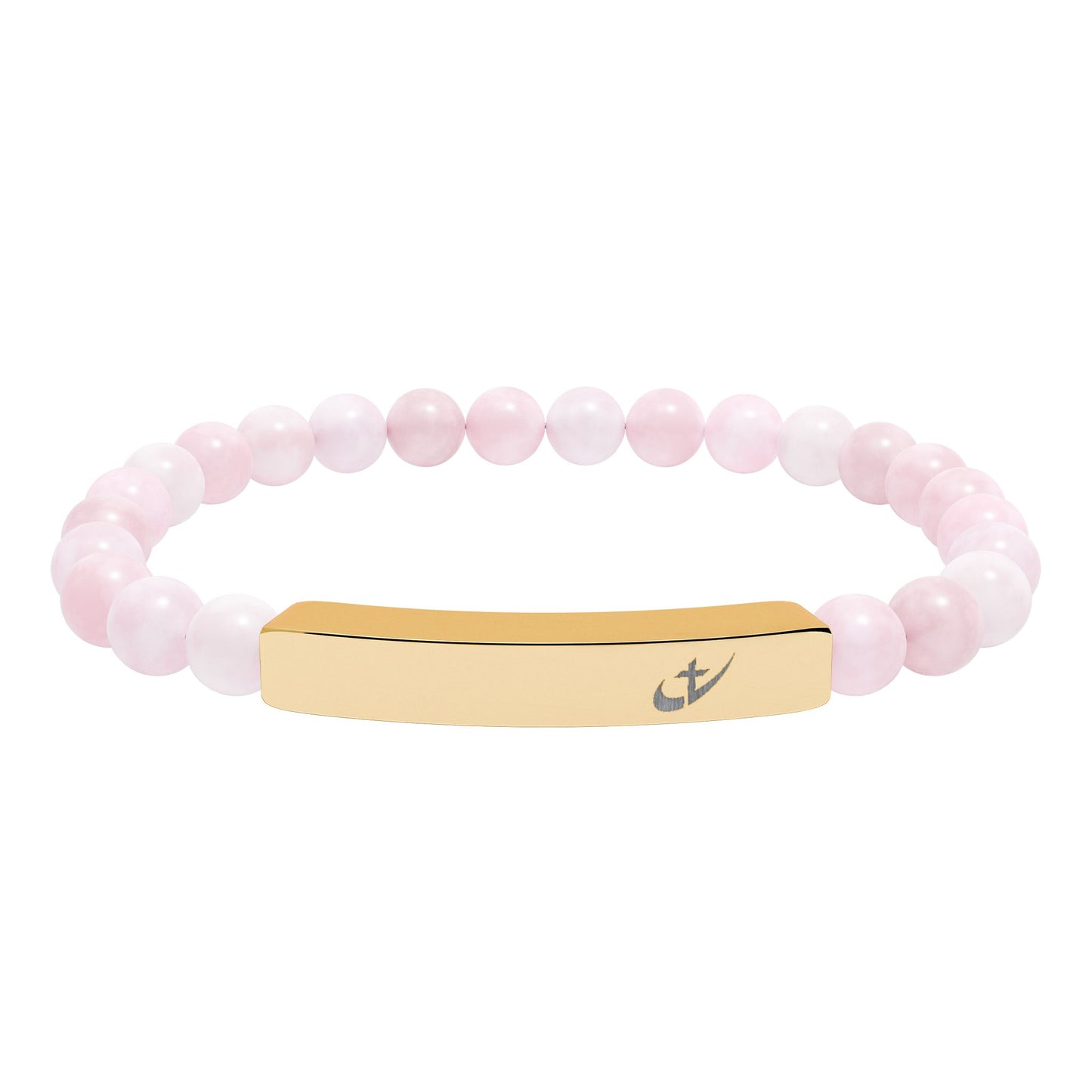 HeavenlyHigh Swoosh Beaded Bracelets — Natural Stone Stretch Bar Bracelets