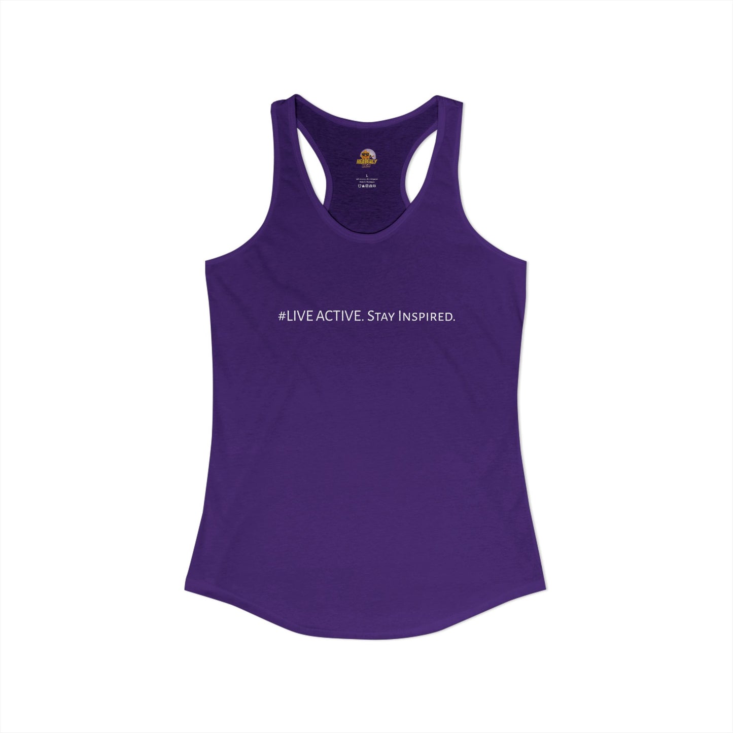Women's "Live Active. Stay Inspired." Tank (White Logo)