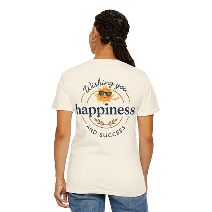 Wishing You Happiness Unisex T-Shirt, Casual Wear, Gift for Friends, Positive Vibes Tee, Summer Style, Motivational Clothing