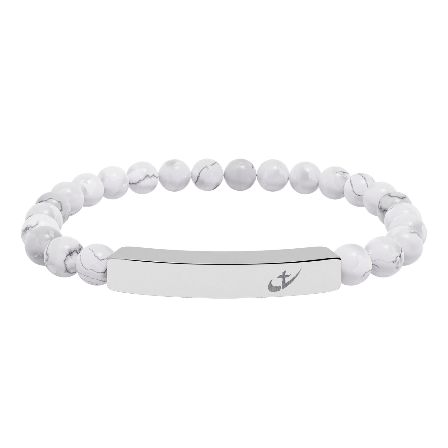HeavenlyHigh Swoosh Beaded Bracelets — Natural Stone Stretch Bar Bracelets
