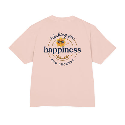 “Live Active. Stay Inspired.” with Happiness & Success — Boxy Graphic T-Shirt