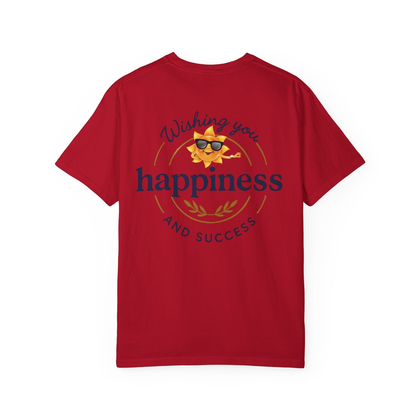 Wishing You Happiness & Success Swoosh Cross T-Shirt, Positive Vibes Motivational Clothing