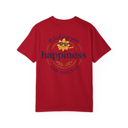 Wishing You Happiness & Success Swoosh Cross T-Shirt, Positive Vibes Motivational Clothing