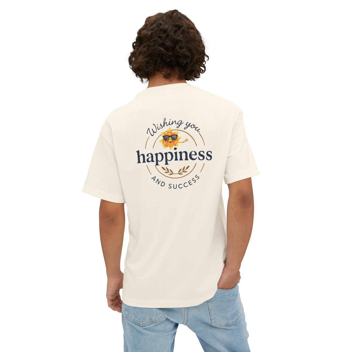 Heavenlyhigh T-Shirt — "Wishing You Happiness and Success" with Sun Logo Graphic Tee
