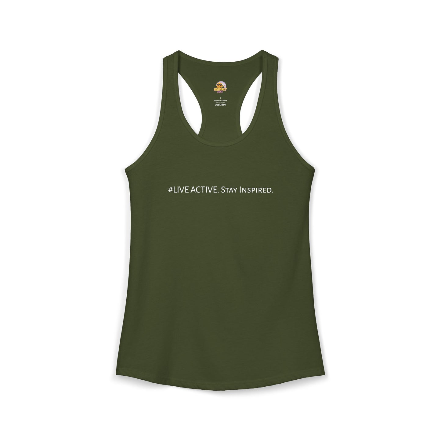 Women's "Live Active. Stay Inspired." Tank (White Logo)