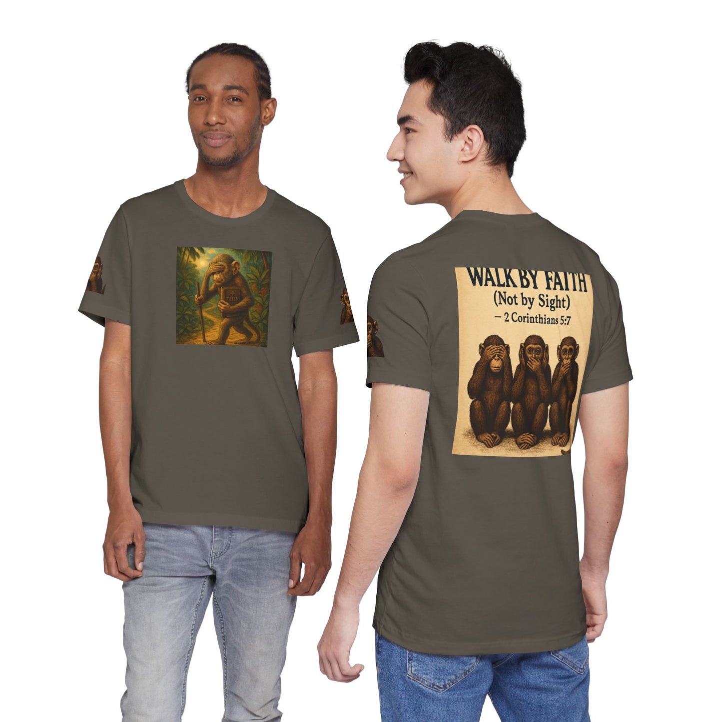 Walk By Faith Tee: Unisex Short Sleeve Shirt, Motivational Tee