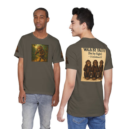 Walk By Faith Tee: Unisex Short Sleeve Shirt, Motivational Tee