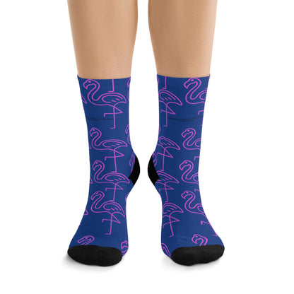 Tropical Flamingo Socks | Eco-Friendly Novelty Socks for Women | Fun Gift for Birthdays, Summer Parties, and Eco-Conscious Friends