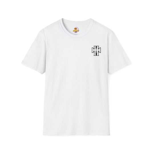HeavenlyHigh Cross Graphic T-Shirt — "Wishing You Happiness and Success" Sun Design