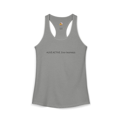 Women's "Live Active. Stay Inspired." Tank (Black Logo)