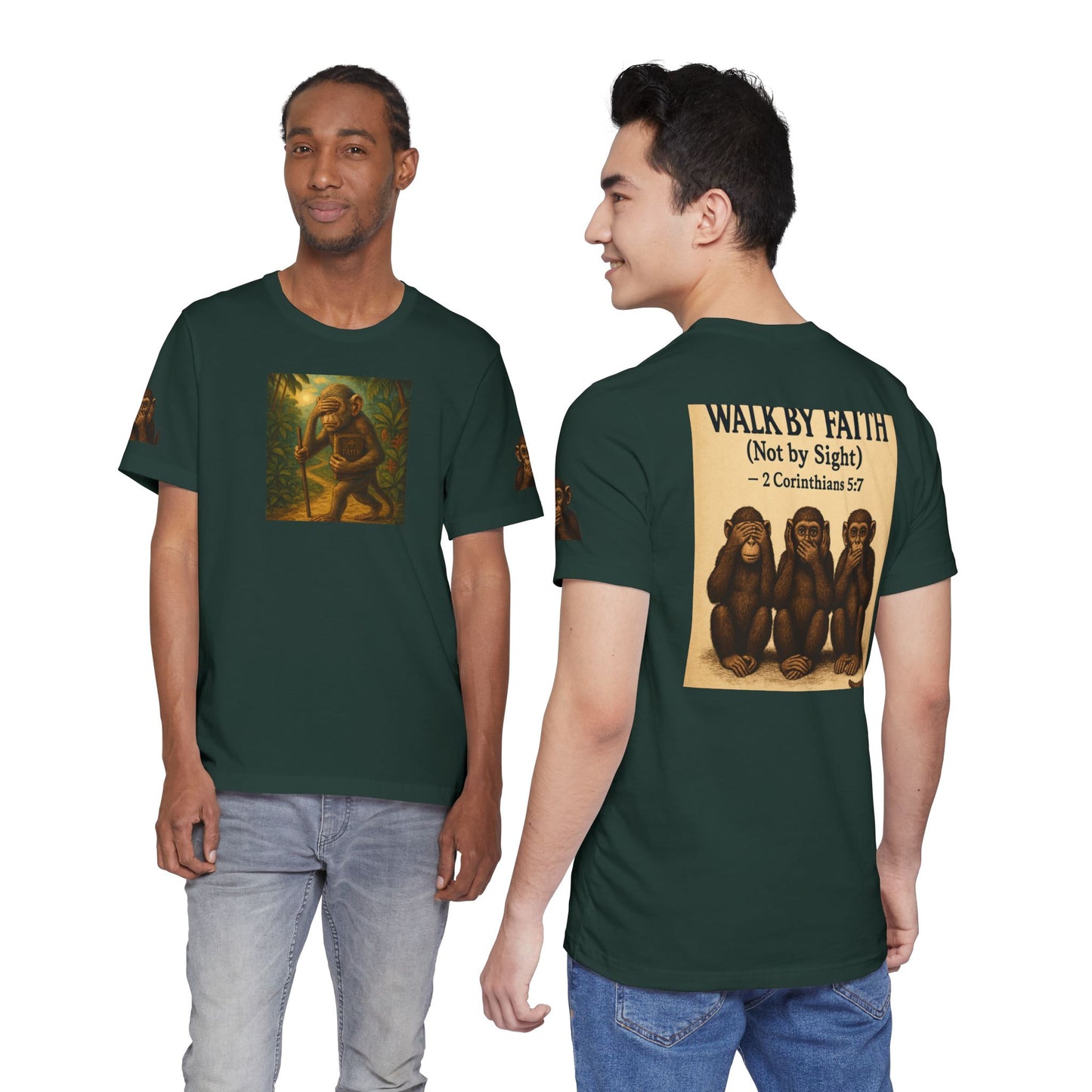 Walk By Faith Tee: Unisex Short Sleeve Shirt, Motivational Tee