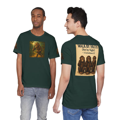 Walk By Faith Tee: Unisex Short Sleeve Shirt, Motivational Tee