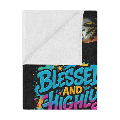 Blessed & Highly Favored Minky Blanket — Inspirational New Year Motivational Throw (Don’t Quit, Better Faster Stronger)