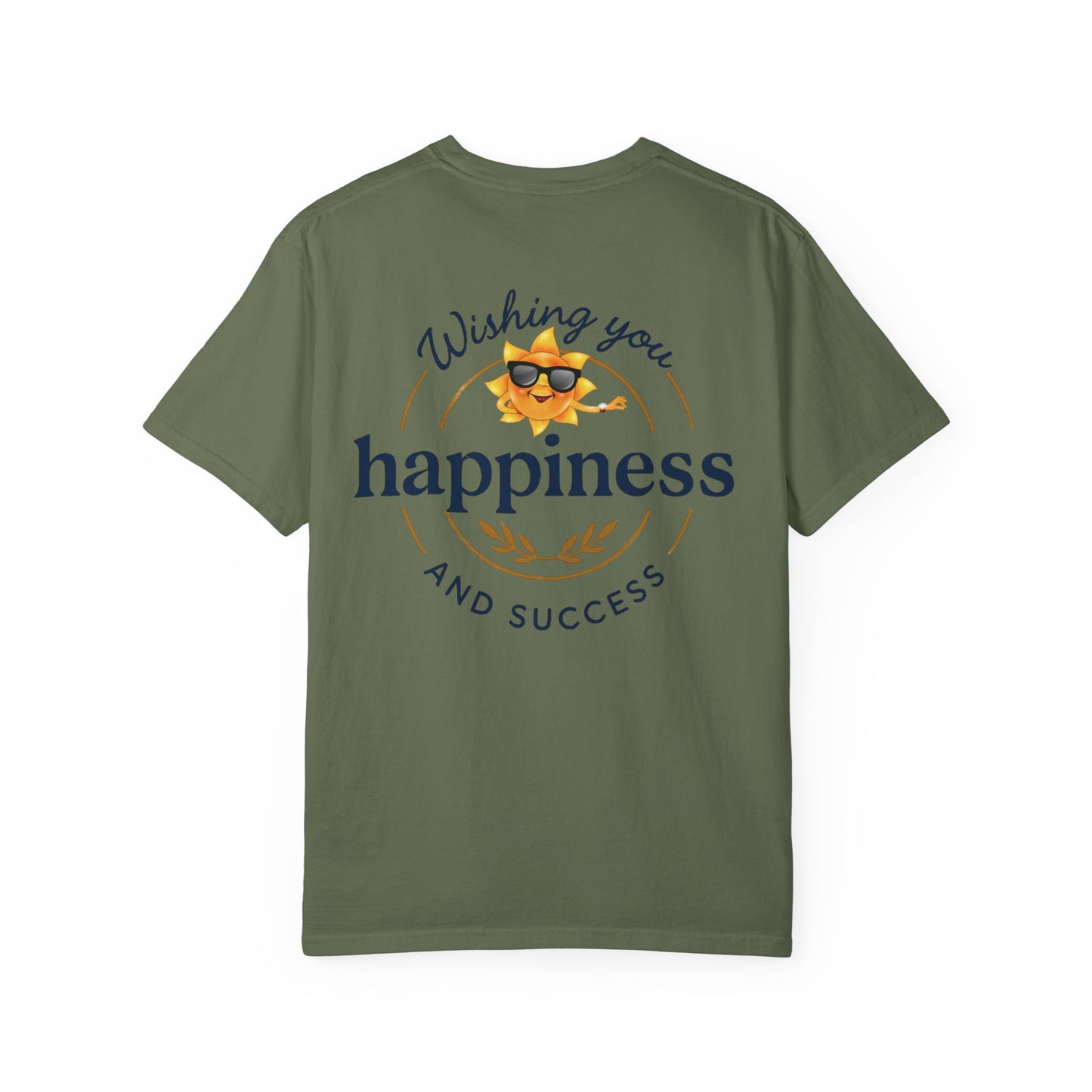 Wishing You Happiness & Success Swoosh Cross T-Shirt, Positive Vibes Motivational Clothing