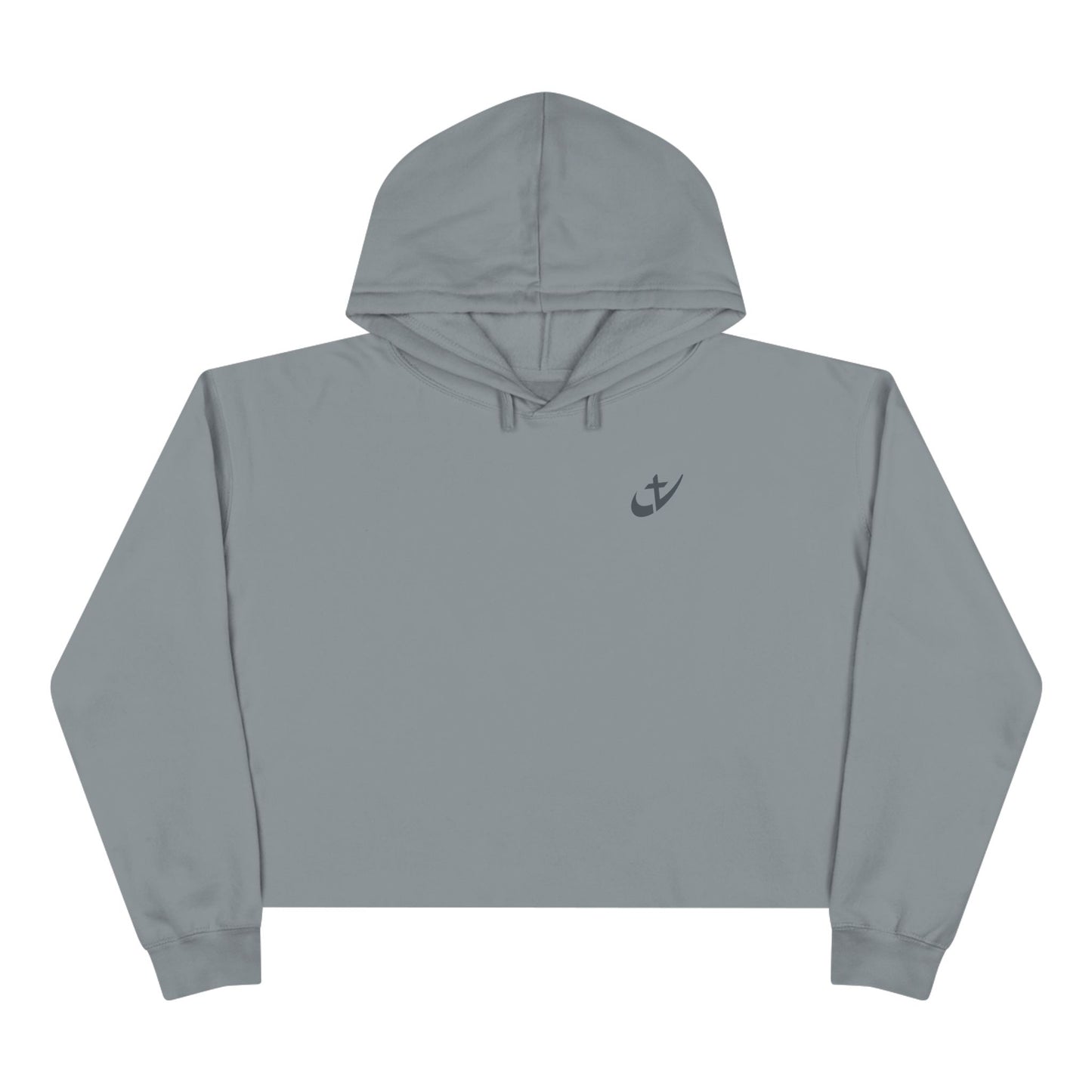 Cropped Hoodie — Heavenhighly Swoosh Chest Logo