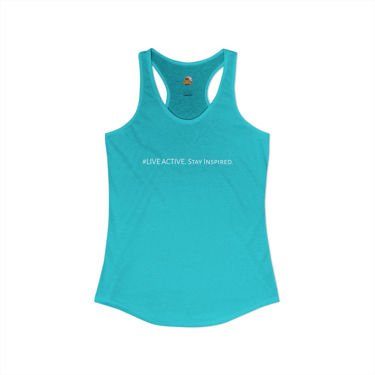 Women's "Live Active. Stay Inspired." Tank (White Logo)