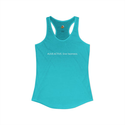 Women's "Live Active. Stay Inspired." Tank (White Logo)