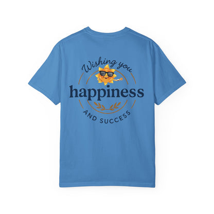 Wishing You Happiness & Success Swoosh Cross T-Shirt, Positive Vibes Motivational Clothing