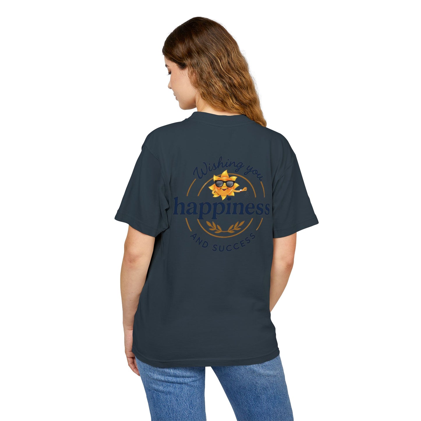 “Live Active. Stay Inspired.” with Happiness & Success — Boxy Graphic T-Shirt
