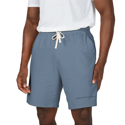 "Live Active. Stay Inspired." Sweat Shorts — Lightweight Casual Lounge Shorts (Black Logo)